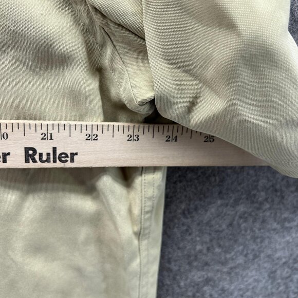 Jhane Barnes Shirt Men Large Khaki Casual Tan Beige Button Down Preppy Silk - Picture 8 of 12